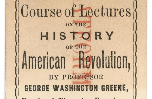 Course of Lectures on the History of the American Revolution