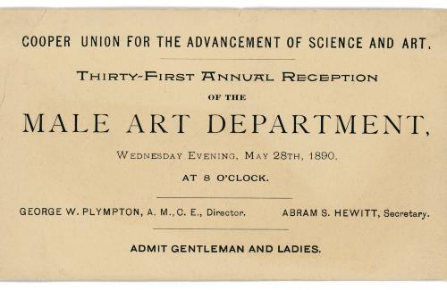 Thirty-First Annual Reception of the Male Art Department