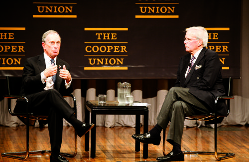 Mayor Michael R. Bloomberg And Journalist Tom Brokaw