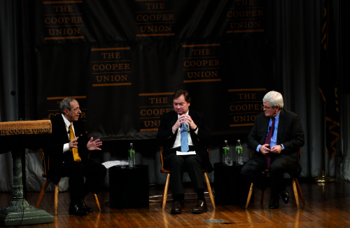 Newt Gingrich and Mario Cuomo talked about issues facing presidential candidates in the 2008 election moderated by Tim Russert
