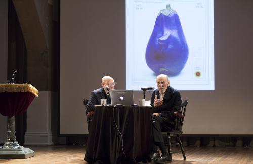 Steven Heller and Milton Glaser at The Cooper Union